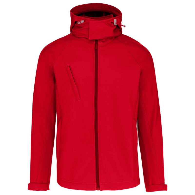 ka413-red-a1 Kariban Ανδρικό DETACHABLE HOODED SOFTSHELL JACKET - Κόκκινο