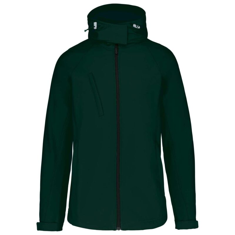 ka414-bottle_green-a1 Kariban JACKET LADIES SOFTSHELL με DETACHABLE HOODED - Πράσινο μπουκάλι