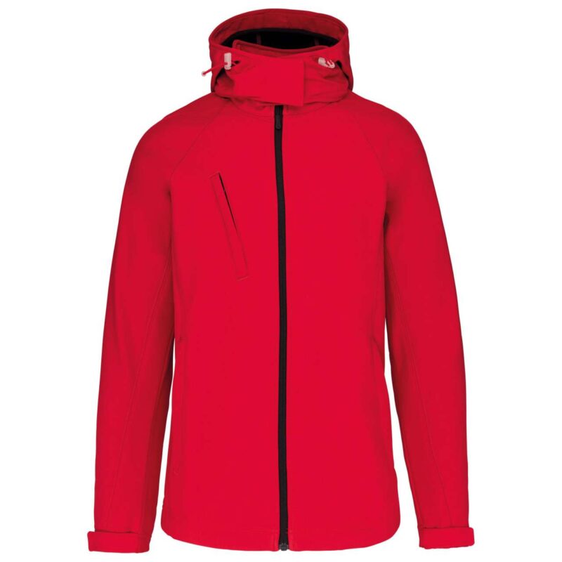 ka414-red-a1 Kariban JACKET LADIES SOFTSHELL με DETACHABLE HOODED - Κόκκινο