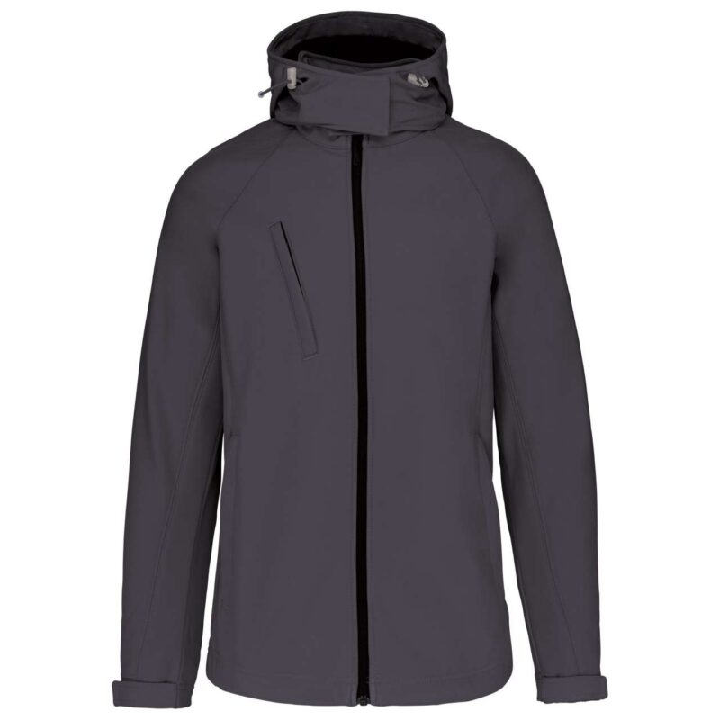 ka414-titanium-a1 Kariban JACKET LADIES SOFTSHELL με DETACHABLE HOODED - Τιτάνιο
