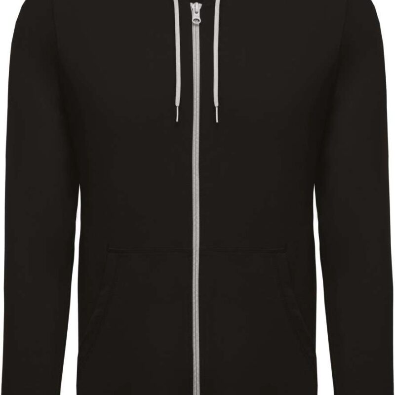 Kariban LIGHTWEIGHT COTTON HOODED SWEATSHIRT - Μαύρο