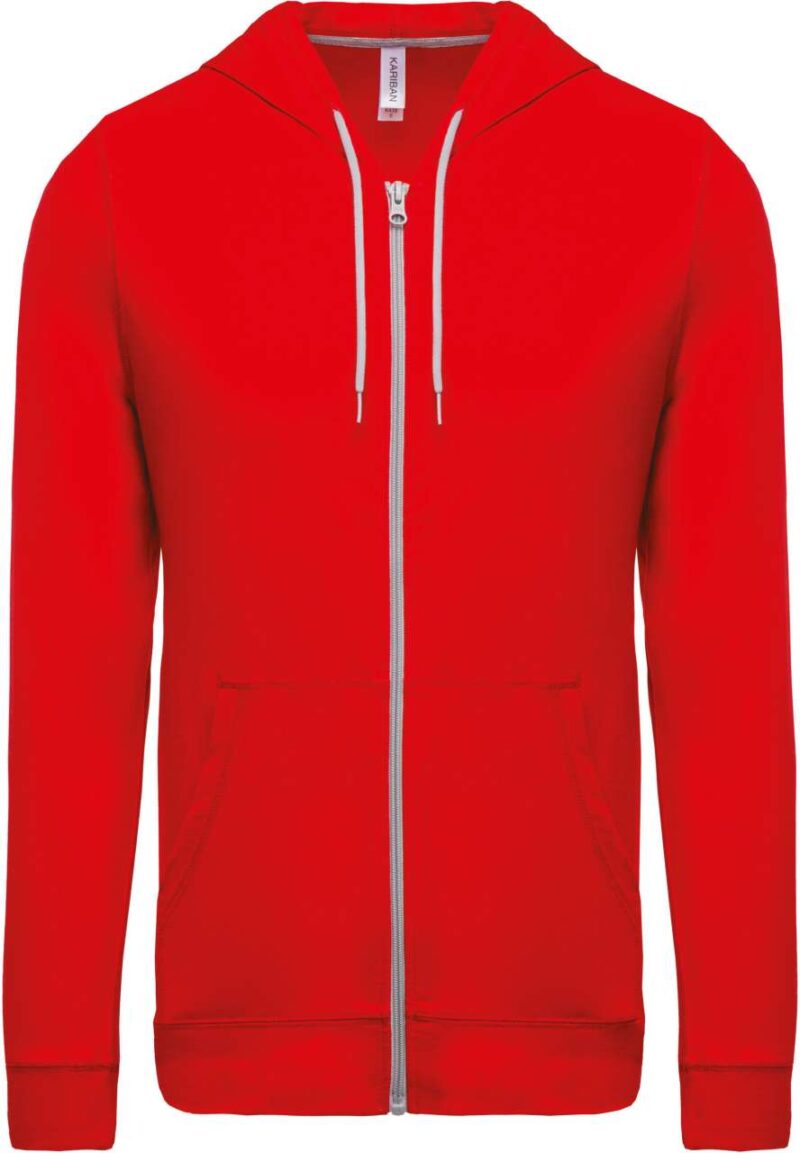 Kariban LIGHTWEIGHT COTTON HOODED SWEATSHIRT - Κόκκινο