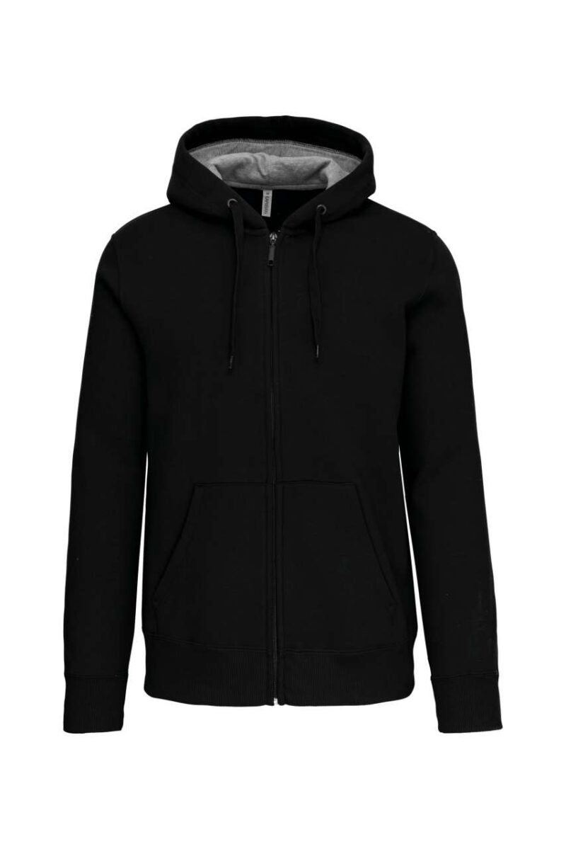 ka444-black-a1 Kariban FULL ZIP HOODED SWEATSHIRT - Μαύρο