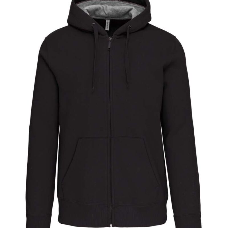 ka444-dark_grey-a1 Kariban FULL ZIP HOODED SWEATSHIRT - Σκούρο Γκρι