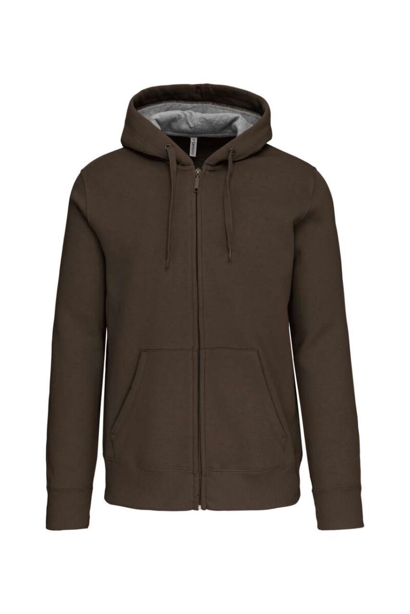 ka444-dark_khaki-a1 Kariban FULL ZIP HOODED SWEATSHIRT - Σκούρο Χακί