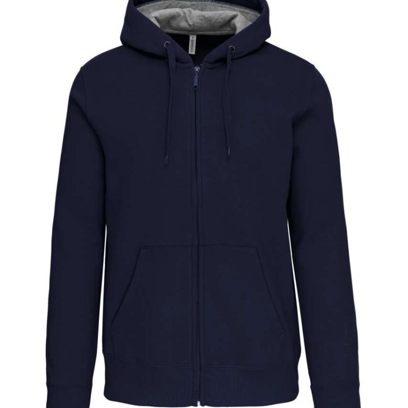 ka444-navy-a1 Kariban FULL ZIP HOODED SWEATSHIRT - Μπλε μαρίν
