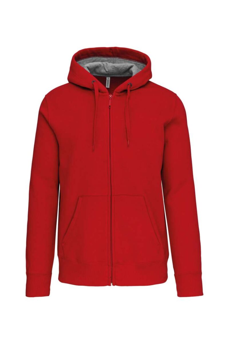 ka444-red-a1 Kariban FULL ZIP HOODED SWEATSHIRT - Κόκκινο
