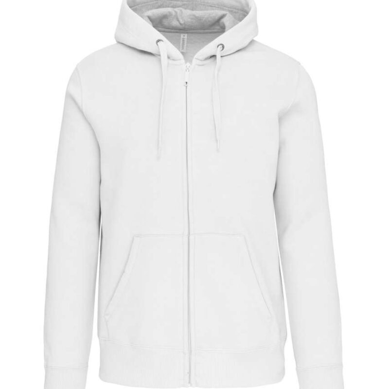 ka444-white-a1 Kariban FULL ZIP HOODED SWEATSHIRT - Λευκό