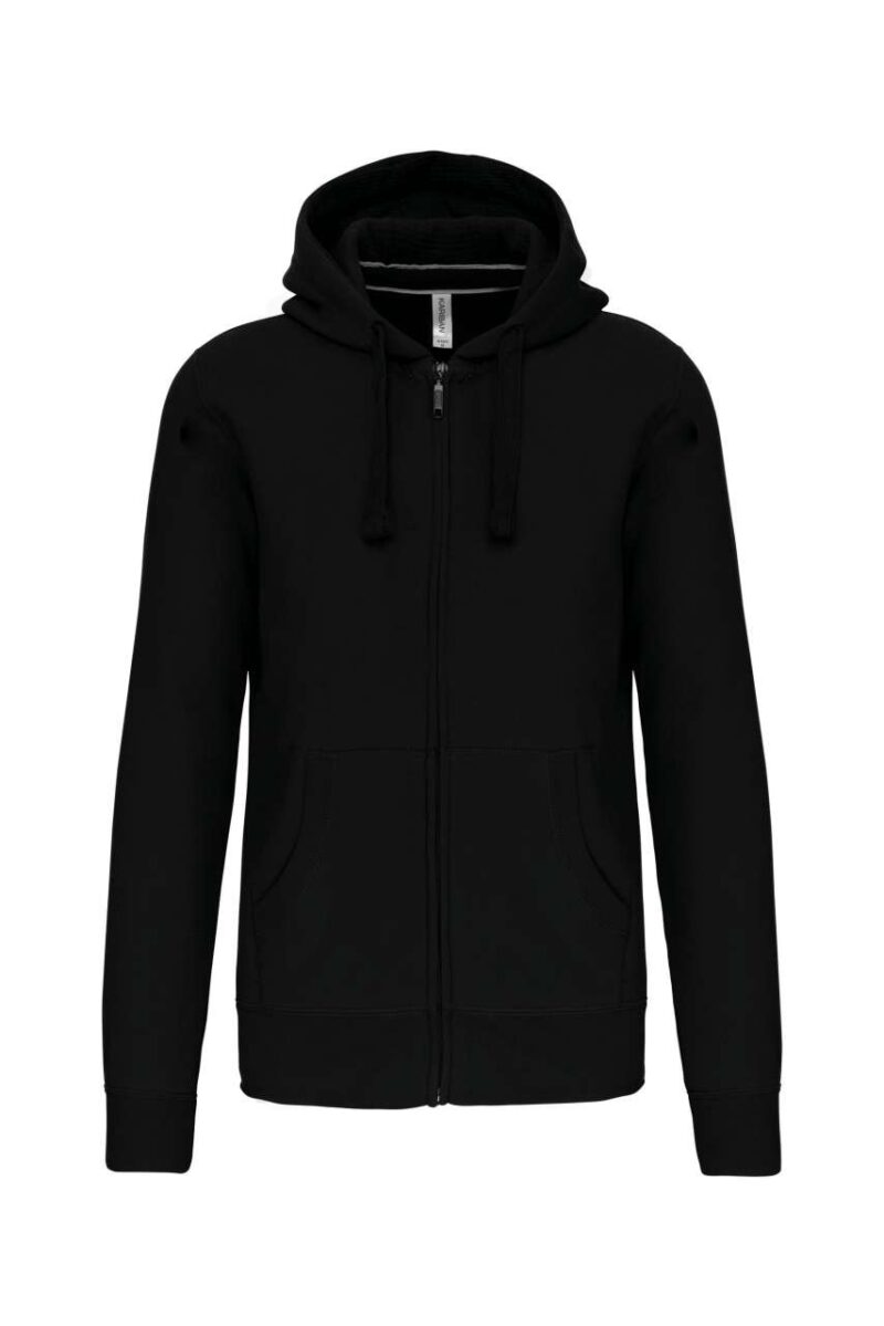 ka454-black-a1 Kariban SWEATSHIRT'S HOODED FULL MEN ZIP - Μαύρο