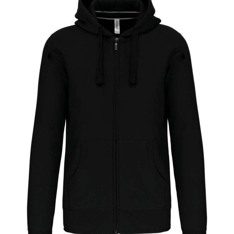 Kariban SWEATSHIRT'S HOODED FULL MEN ZIP - Μαύρο