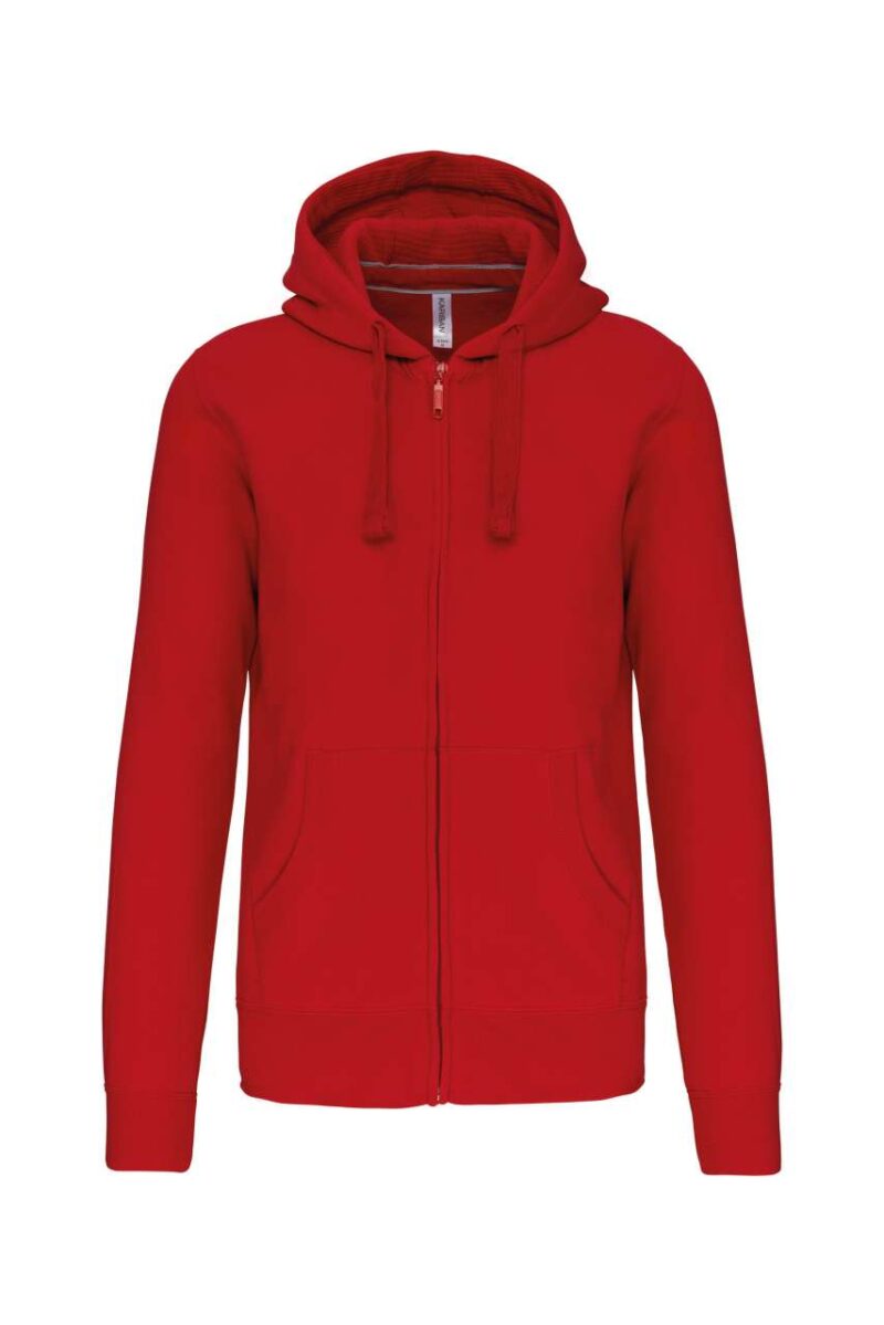 ka454-red-a1 Kariban SWEATSHIRT'S HOODED FULL MEN ZIP - Κόκκινο