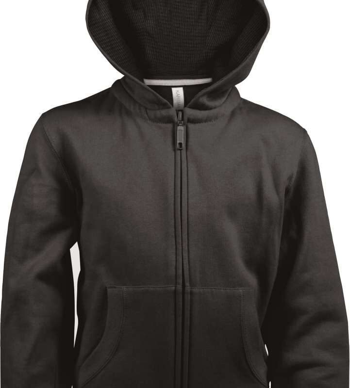 ka455-black-a1 Kariban SWEATSHIRT HOODED KIDS FULL ZIP - Μαύρο