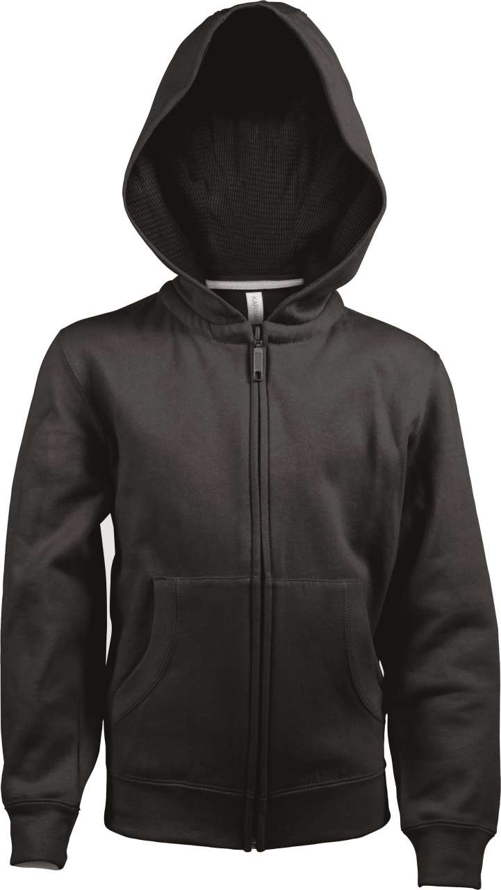 ka455-black-a1 Kariban SWEATSHIRT HOODED KIDS FULL ZIP - Μαύρο
