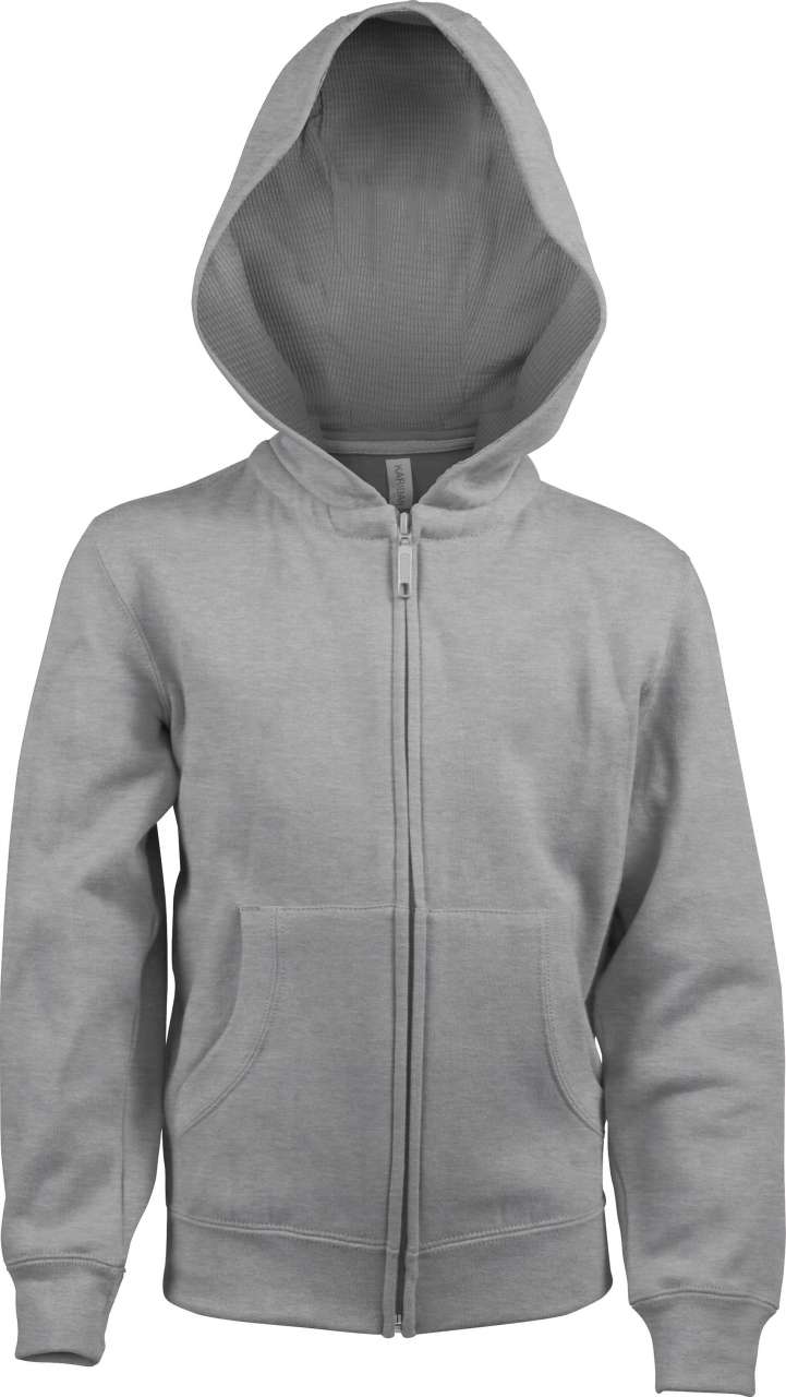 Kariban SWEATSHIRT HOODED KIDS FULL ZIP - Γκρι της Οξφόρδης