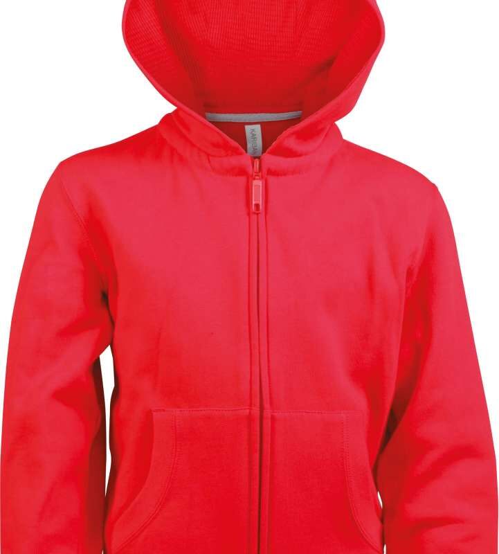 ka455-red-a1 Kariban SWEATSHIRT HOODED KIDS FULL ZIP - Κόκκινο