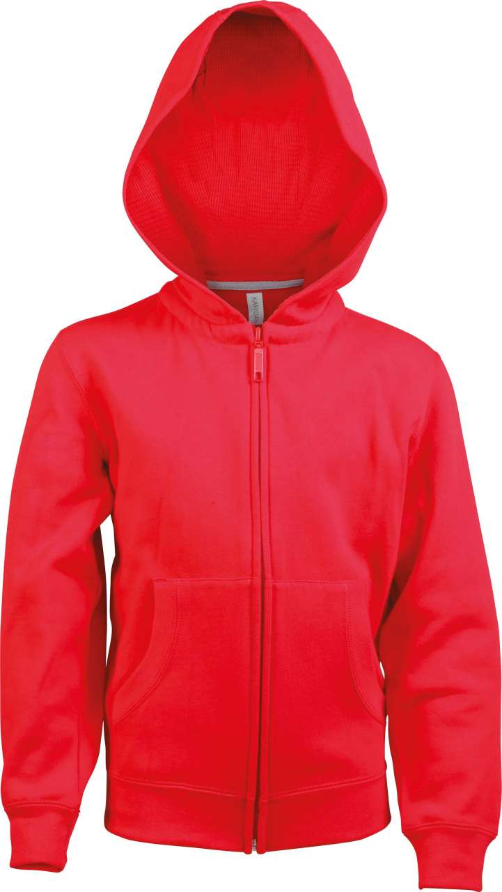 ka455-red-a1 Kariban SWEATSHIRT HOODED KIDS FULL ZIP - Κόκκινο