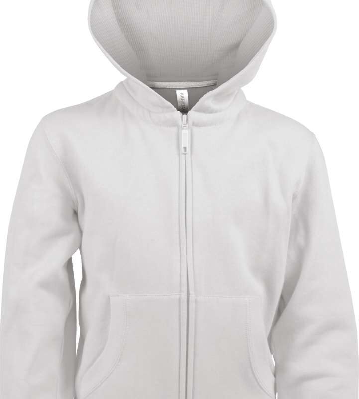 ka455-white-a1 Kariban SWEATSHIRT HOODED KIDS FULL ZIP - Λευκό