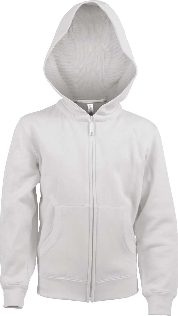 ka455-white-a1 Kariban SWEATSHIRT HOODED KIDS FULL ZIP - Λευκό
