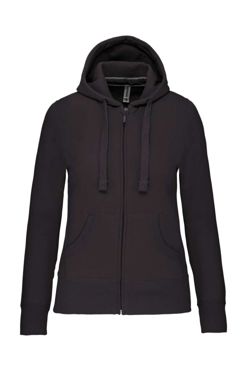 ka464-dark_grey-a1 Kariban LADIES HOODED FULL ZIP SWEATSHIRT - Σκούρο Γκρι