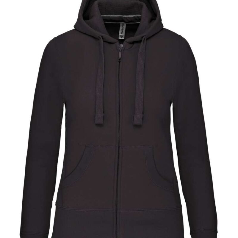ka464-dark_grey-a1 Kariban LADIES HOODED FULL ZIP SWEATSHIRT - Σκούρο Γκρι