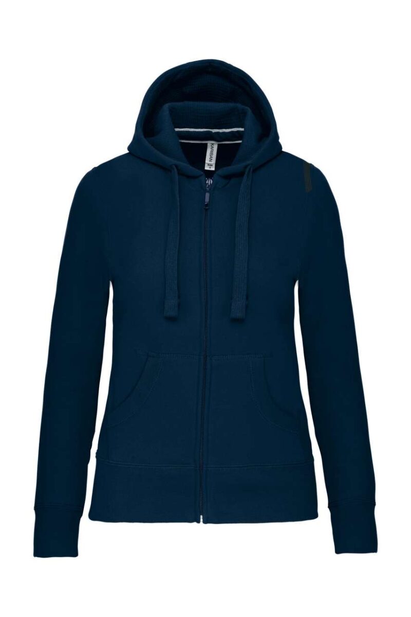 ka464-navy-a1 Kariban LADIES HOODED FULL ZIP SWEATSHIRT - Μπλε μαρίν