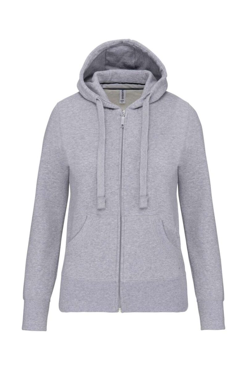 ka464-oxford_grey-a1 Kariban LADIES HOODED FULL ZIP SWEATSHIRT - Γκρι της Οξφόρδης