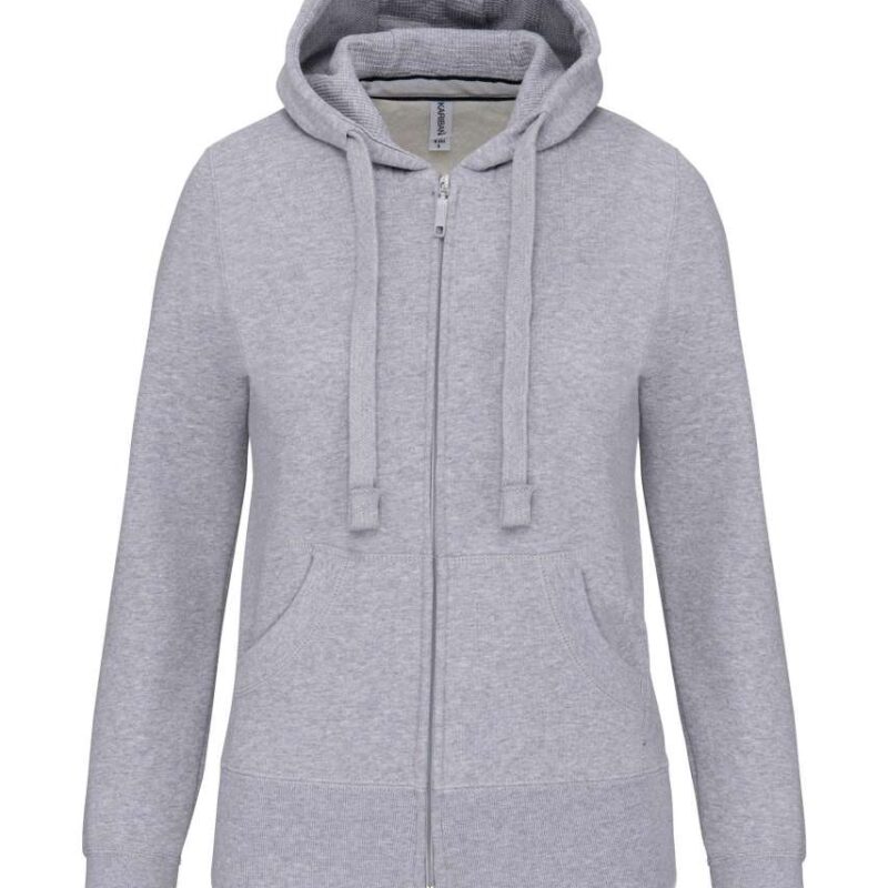 ka464-oxford_grey-a1 Kariban LADIES HOODED FULL ZIP SWEATSHIRT - Γκρι της Οξφόρδης