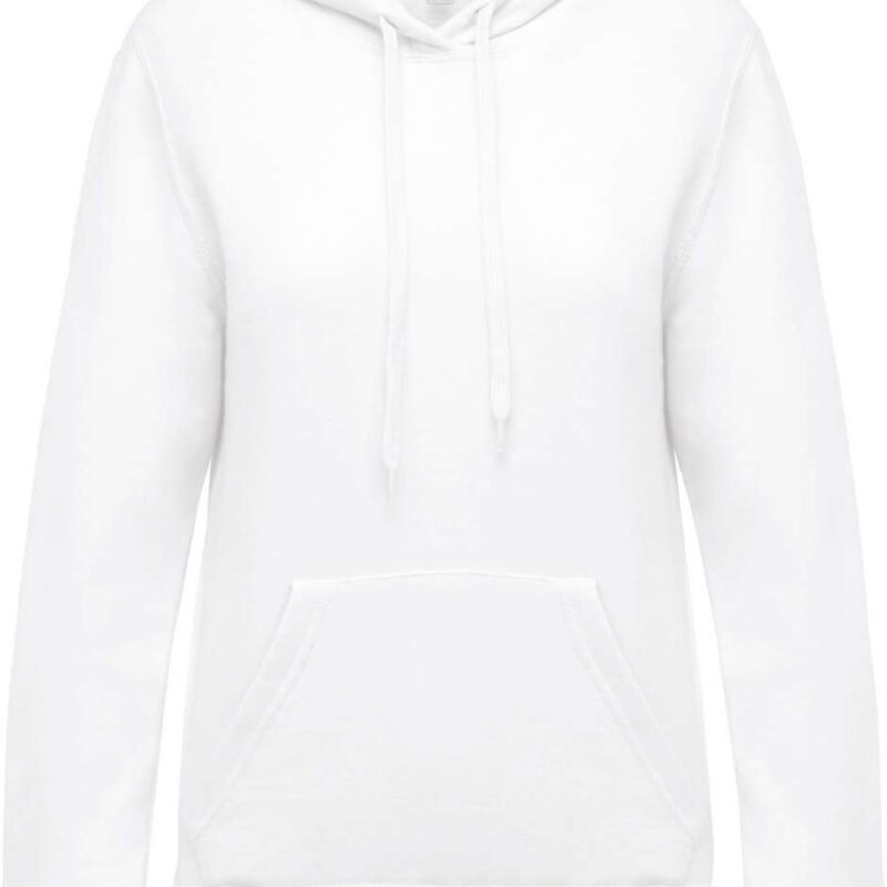ka473-white-a1 Kariban LADIES’ HOODED SWEATSHIRT - Λευκό
