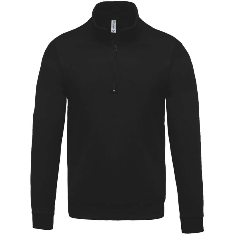 ka478-black-a1 Kariban SWEATSHIRT με ZIP NECK - Μαύρο