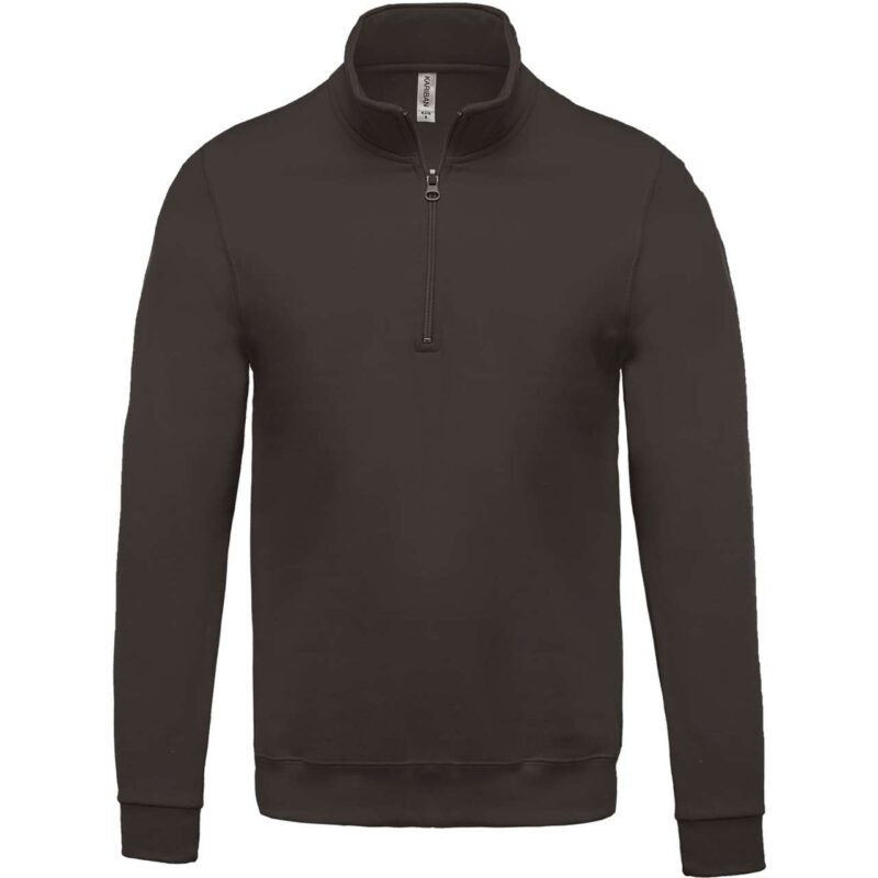 ka478-dark_grey-a1 Kariban SWEATSHIRT με ZIP NECK - Σκούρο Γκρι