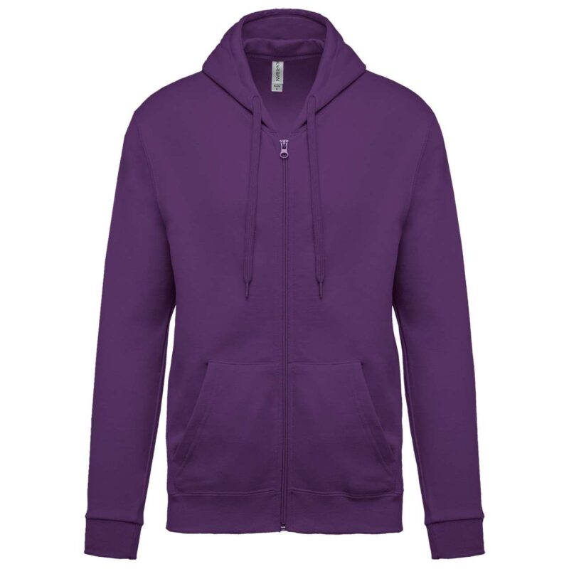 Kariban FULL ZIP HOODED SWEATSHIRT - Μωβ