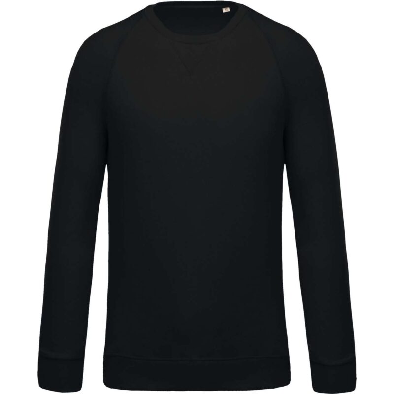 ka480-black-a1 Kariban SOL'S MEN ORGANIC COTTON RAGLAN SLEEVE SWEATSHIRT CREW NECK - Μαύρο