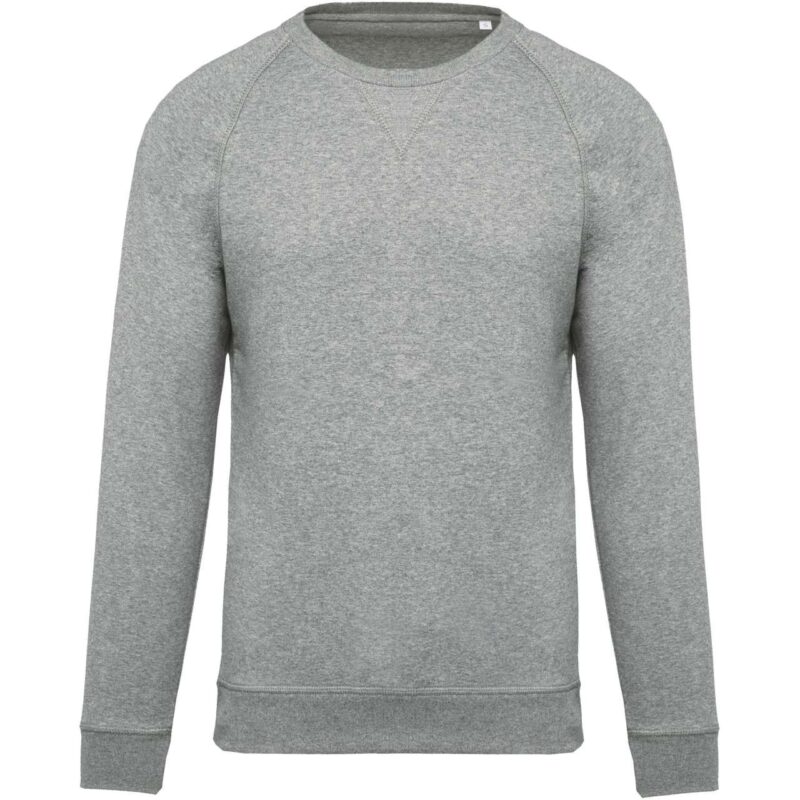 ka480-grey_heather-a1 Kariban SOL'S MEN ORGANIC COTTON RAGLAN SLEEVE SWEATSHIRT CREW NECK - Γκρι Μελανζέ