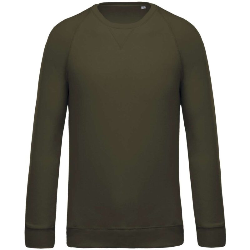 ka480-mossy_green-a1 Kariban SOL'S MEN ORGANIC COTTON RAGLAN SLEEVE SWEATSHIRT CREW NECK - Βρυοπράσινο