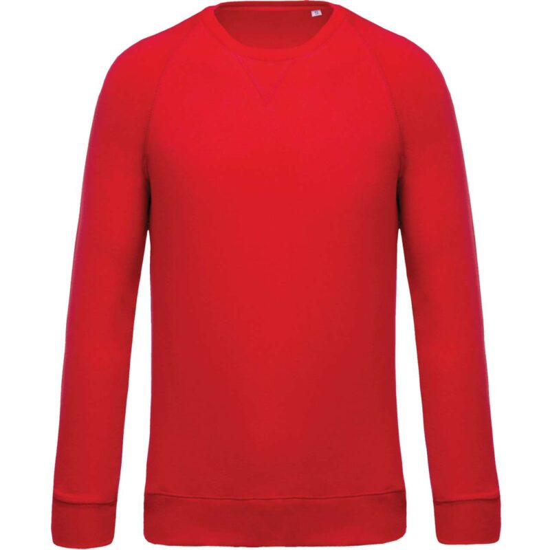 Kariban SOL'S MEN ORGANIC COTTON RAGLAN SLEEVE SWEATSHIRT CREW NECK - Κόκκινο