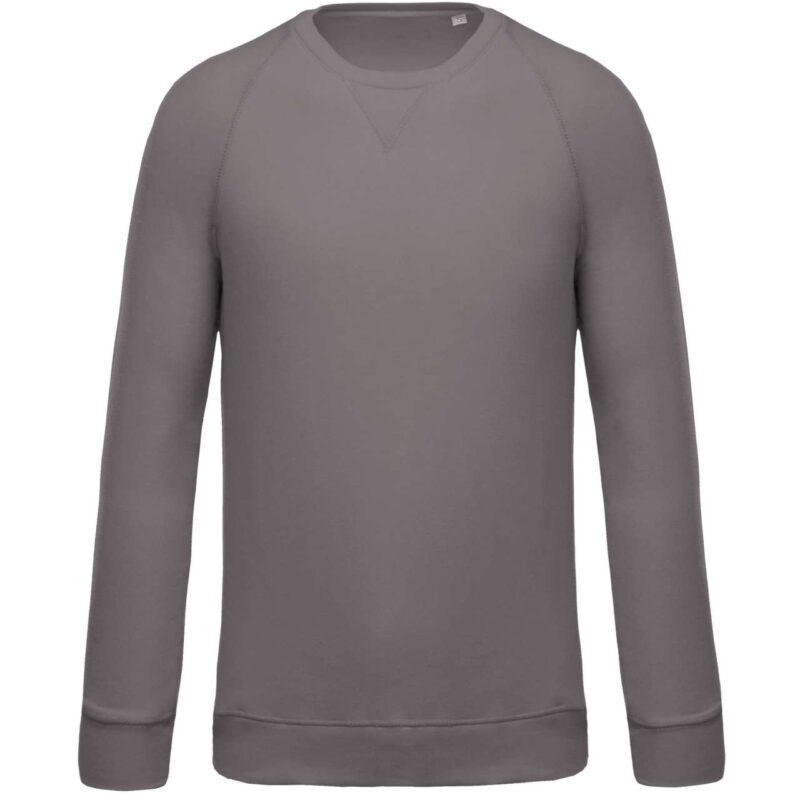 ka480-storm_grey-a1 Kariban SOL'S MEN ORGANIC COTTON RAGLAN SLEEVE SWEATSHIRT CREW NECK - Γκρι της καταιγίδας