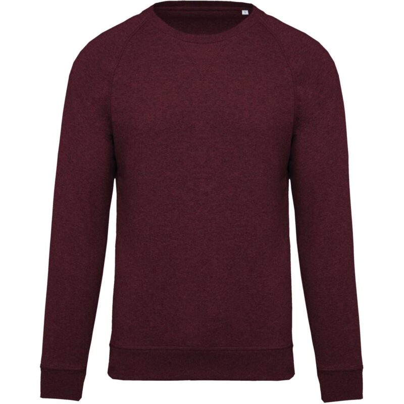 Kariban SOL'S MEN ORGANIC COTTON RAGLAN SLEEVE SWEATSHIRT CREW NECK - Μπορντό Μελανζέ