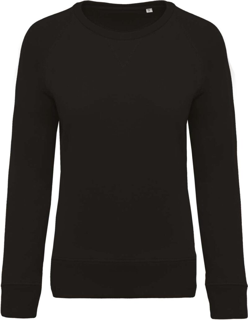 ka481-black-a1 Kariban SOL'S ORGANIC LADIES RAGLAN SLEEVE CREW NECK SWEATSHIRT - Μαύρο
