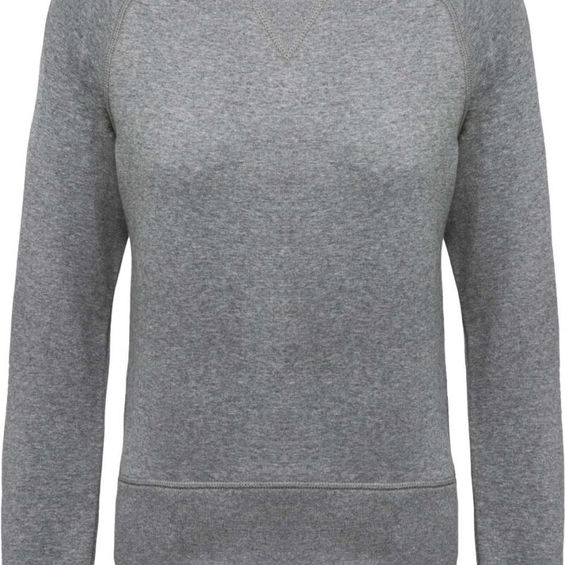 ka481-grey_heather-a1 Kariban SOL'S ORGANIC LADIES RAGLAN SLEEVE CREW NECK SWEATSHIRT - Γκρι Μελανζέ