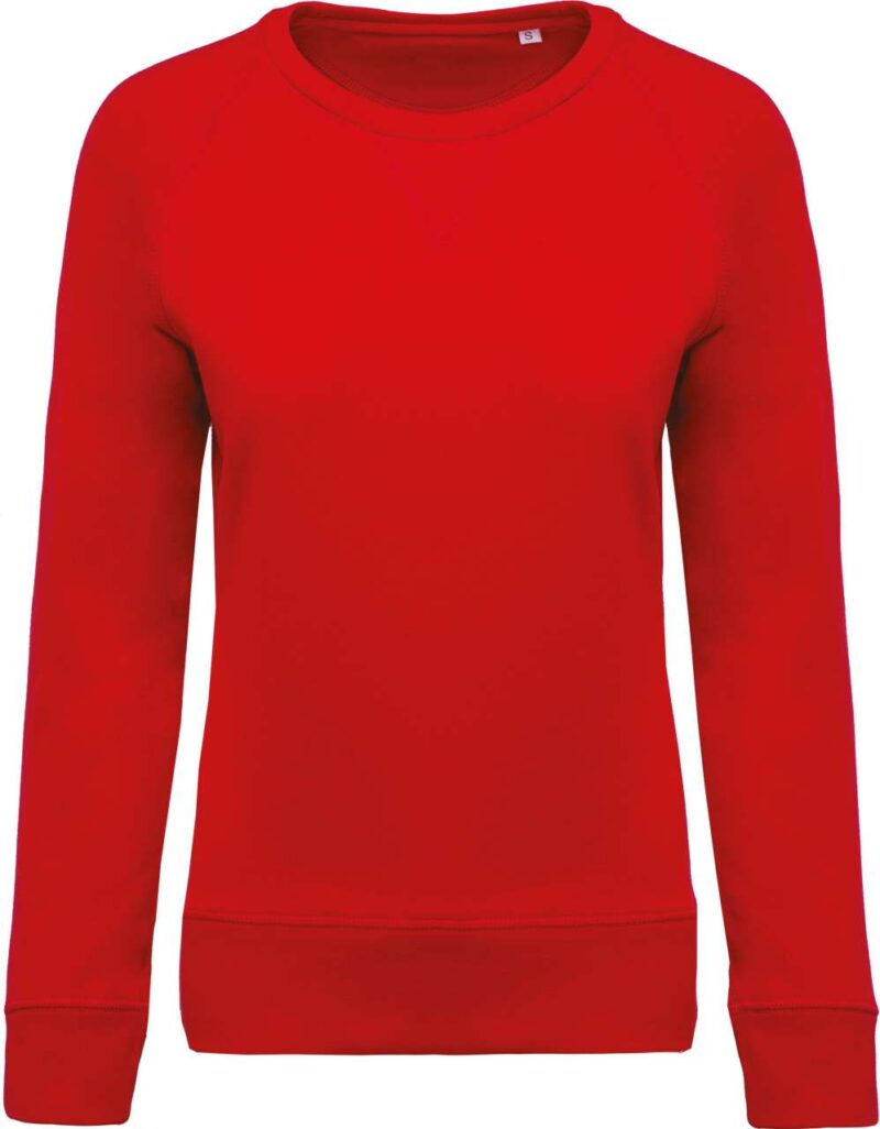 ka481-red-a1 Kariban SOL'S ORGANIC LADIES RAGLAN SLEEVE CREW NECK SWEATSHIRT - Κόκκινο