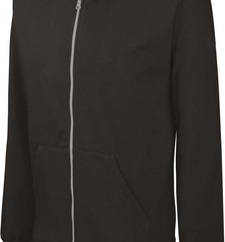 Kariban KIDS HOODED SWEATSHIRT FULL ZIP - Μαύρο/Ανοιχτό Γκρι