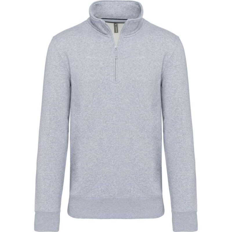 ka487-oxford_grey-a1 Kariban ZIPPED NECK SWEATSHIRT - Γκρι της Οξφόρδης