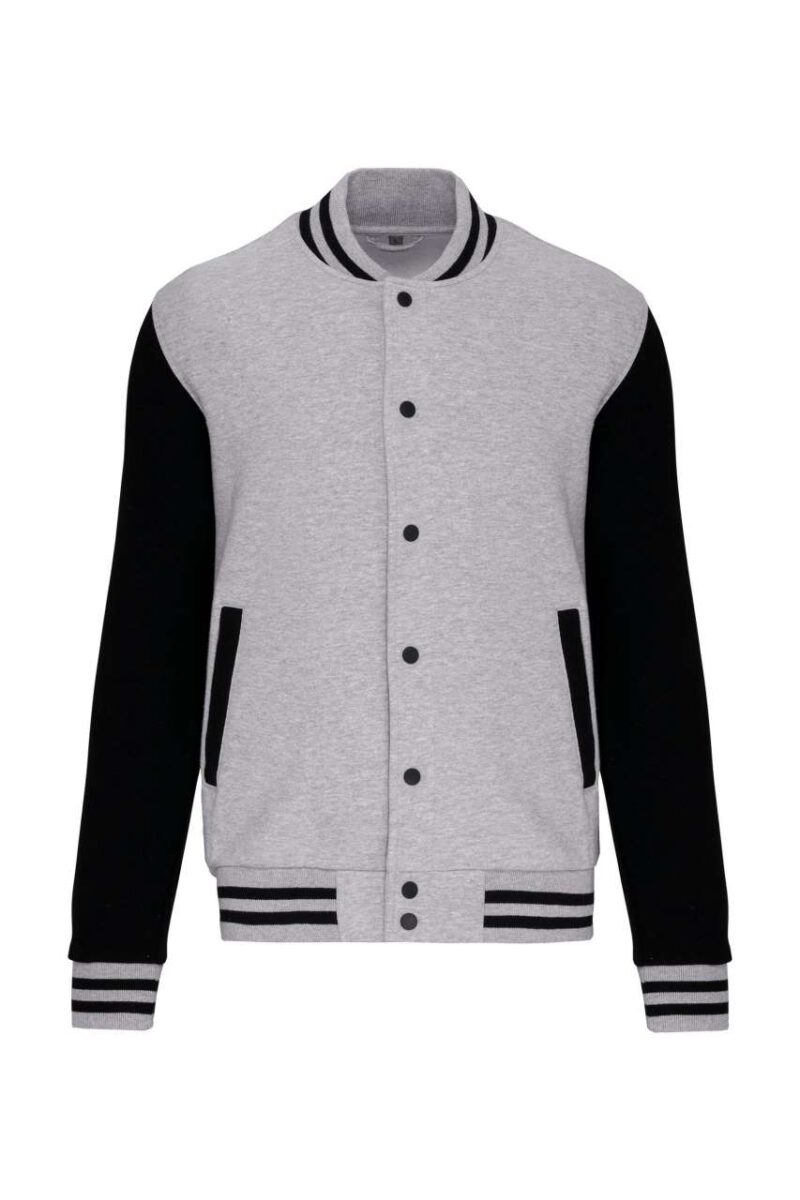 Kariban UNISEX TEDDY FLEECE JACKET - Oxford Grey/Black