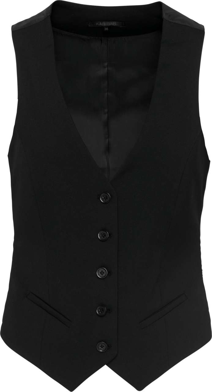 ka502-black-a1 Kariban LADIES WAISTCOAT - Μαύρο