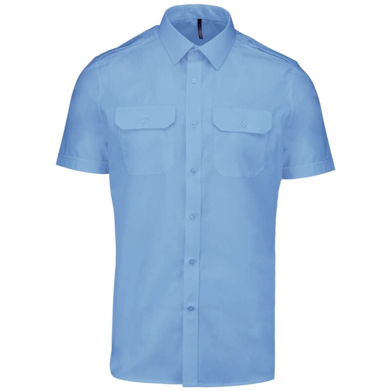 Kariban SHIRT MEN SHORT-SLEEVED PILOT - Γαλάζιο