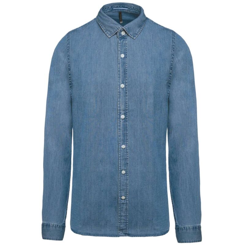 ka512-chambray_blue-a1 Kariban Ανδρικό Πουκάμισο Τζιν - Μπλε σαμπρέ