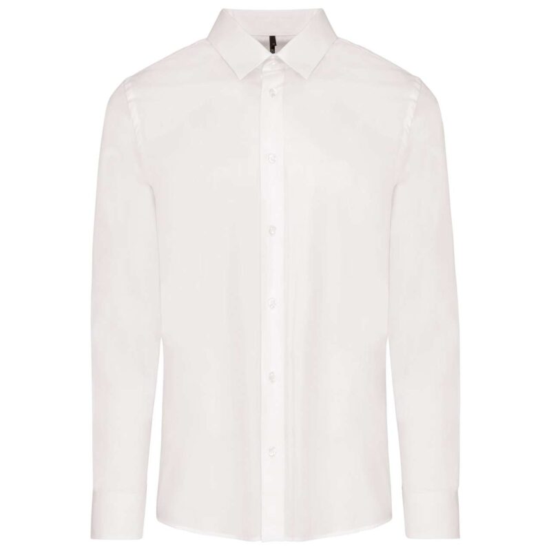 ka513-white-a1 Kariban Ανδρικό LONG-SLEEVED COTTON POPLIN SHIRT - Λευκό
