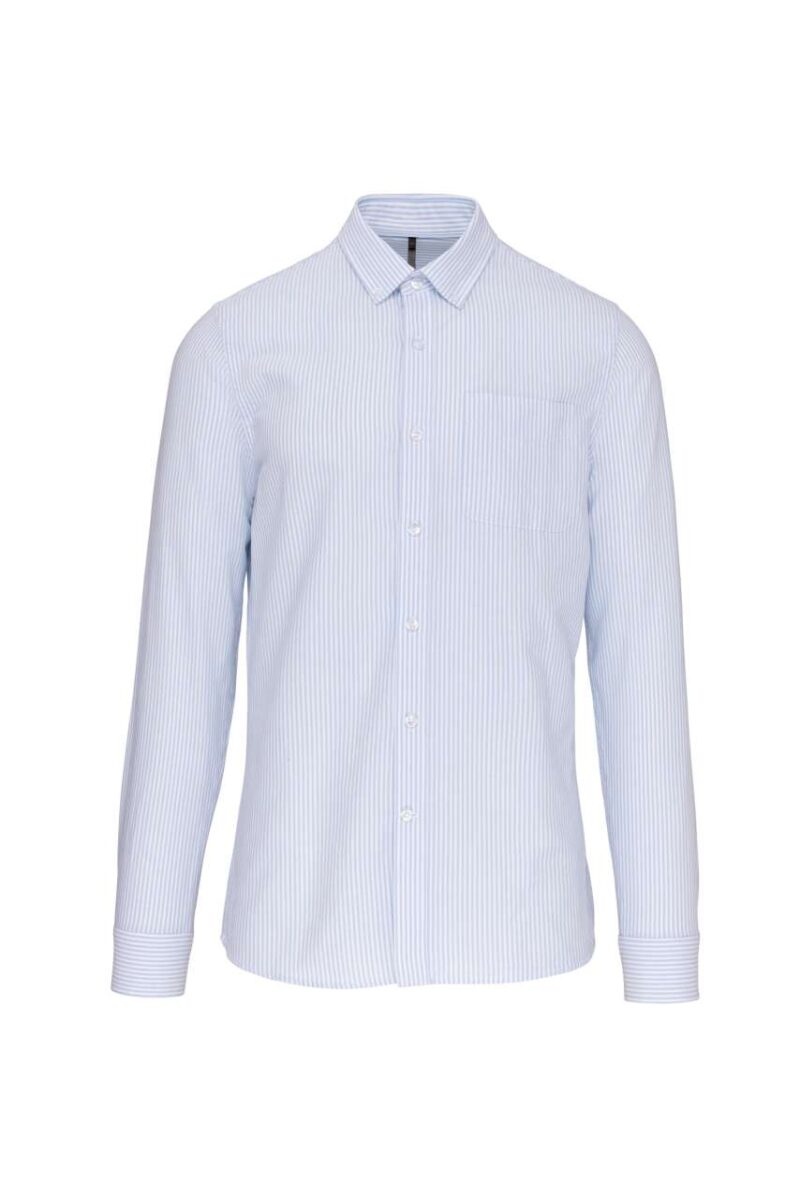 Kariban LONG-SLEEVED WASHED OXFORD COTTON SHIRT - Λευκό