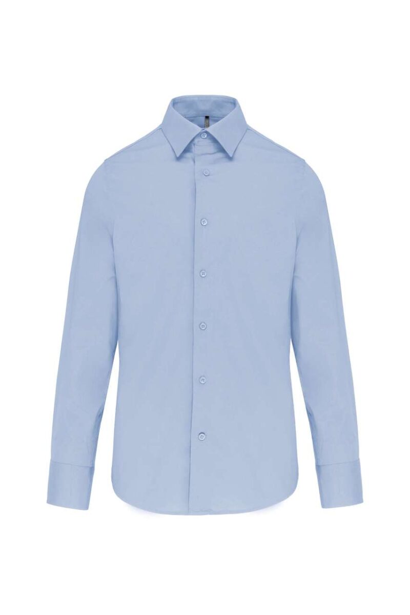 ka529-light_blue-a2 Kariban LONG-SLEEVED COTTON/ELASTANE SHIRT - Ανοιχτό μπλε