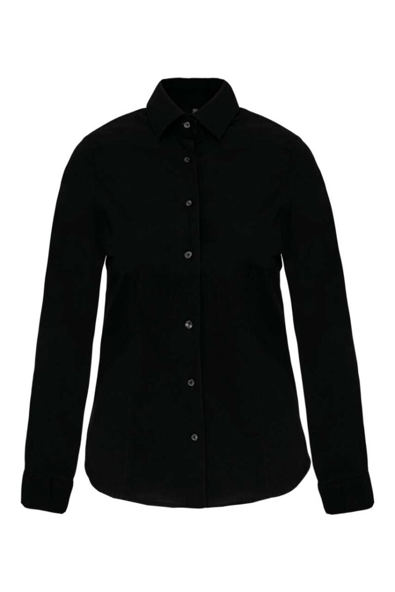 ka530-black-a2 Kariban SHIRT LADIES LONG-SLEEVED STRETCH - Μαύρο